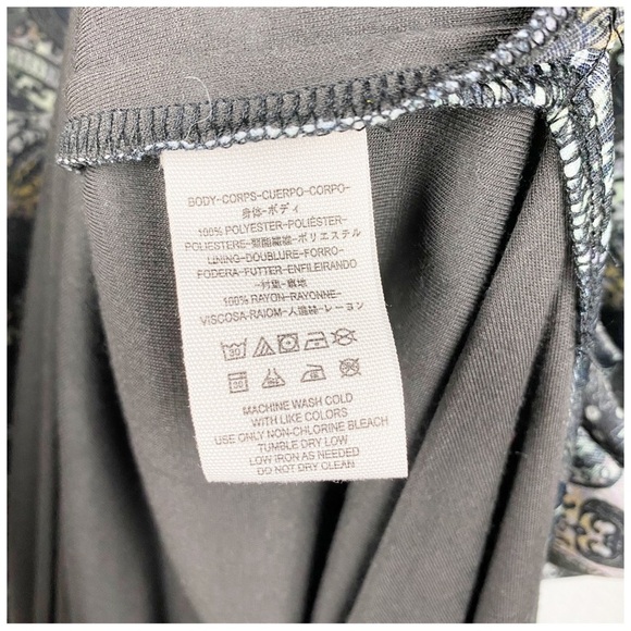 Free People Cabaret Long Sleeve Maxi Dress Dark Combo‎ Size Large - Picture 13 of 14